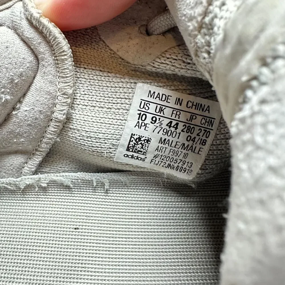 Adidas Men's Grey and Cream Trainers